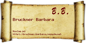 Bruckner Barbara névjegykártya